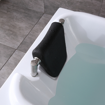 Acrylic Bathtub Faucet with Brass Hardware and Handles End Drain Location Luxury Design