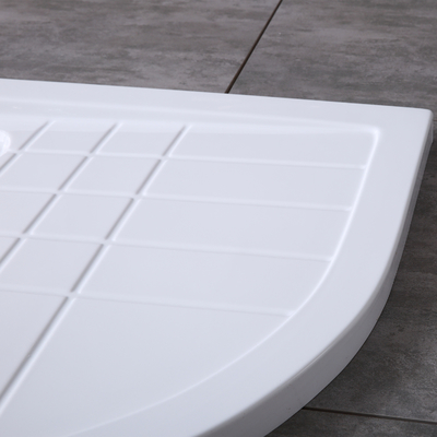 Single Color 800x800x45mm Corner Acrylic Shower Tray for Glass Cabinet Base Bath Tray