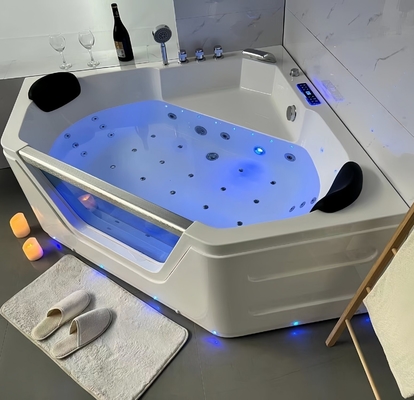 1700x800x580mm Rectangular Acrylic Whirlpool Massage Bathtub Affordable Shipping Cost