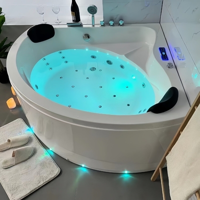 Customizable 1500mm Acrylic Whirlpool Massage Bathtub for 2 Person Computer Controlled