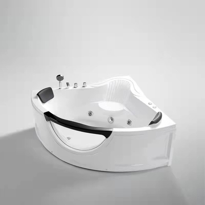 Front Decorating Glass SPA Tub Indoor Acrylic Corner Whirlpool Massage Bathtub for Outdoor