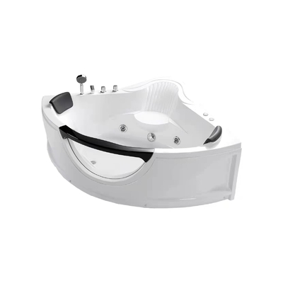 Front Decorating Glass SPA Tub Indoor Acrylic Corner Whirlpool Massage Bathtub for Outdoor