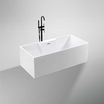 Customized Hand Control Popular Design Luxury Acrylic Freestanding Bathtub Narrow Rim