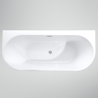 US Sales European Typical Pure PMMA Acrylic Wall Side Freestanding Bathtub 1700mm