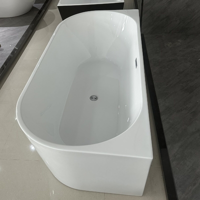 US Sales European Typical Pure PMMA Acrylic Wall Side Freestanding Bathtub 1700mm