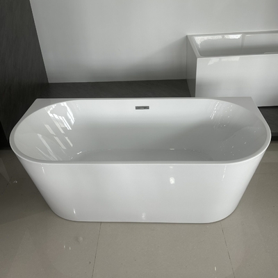 US Sales European Typical Pure PMMA Acrylic Wall Side Freestanding Bathtub 1700mm