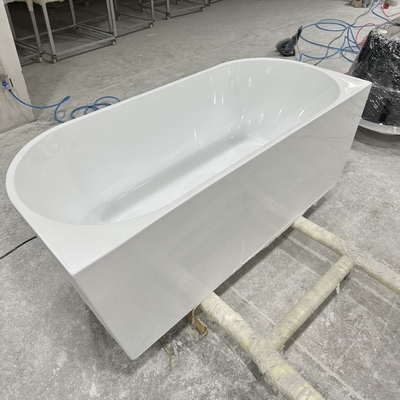 US Sales European Typical Pure PMMA Acrylic Wall Side Freestanding Bathtub 1700mm