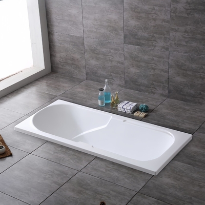 Built-in Structure and Optional Drainer for Easy Installation Acrylic Panel Bathtub