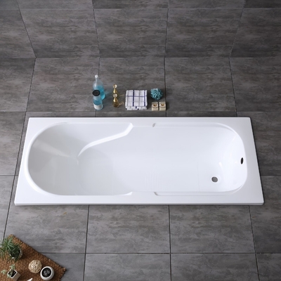 Built-in Structure and Optional Drainer for Easy Installation Acrylic Panel Bathtub
