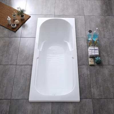 Built-in Structure and Optional Drainer for Easy Installation Acrylic Panel Bathtub