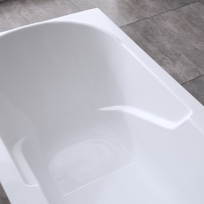 Built-in Structure and Optional Drainer for Easy Installation Acrylic Panel Bathtub