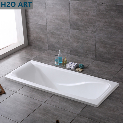 End Drain Acrylic Bathtub with Simple Function 1700mm  Hand Control