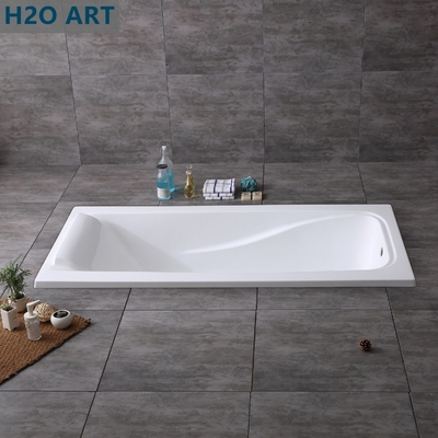 End Drain Acrylic Bathtub with Simple Function 1700mm  Hand Control