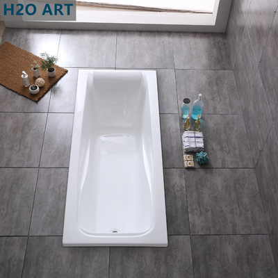 End Drain Acrylic Bathtub with Simple Function 1700mm  Hand Control
