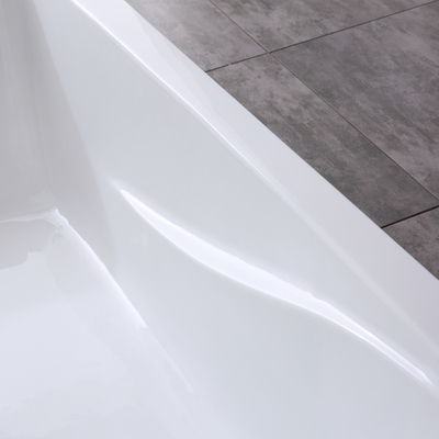 End Drain Acrylic Bathtub with Simple Function 1700mm  Hand Control