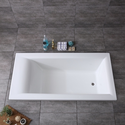 Simple Built-in Acrylic Bathtub Design for Asia Market Customized Request Option
