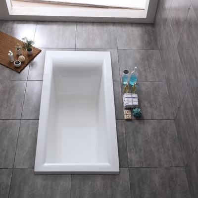 Simple Built-in Acrylic Bathtub Design for Asia Market Customized Request Option