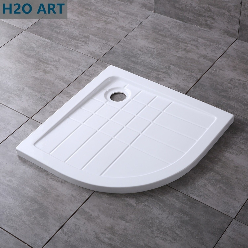 Single Color 800x800x45mm Corner Acrylic Shower Tray for Glass Cabinet Base Bath Tray