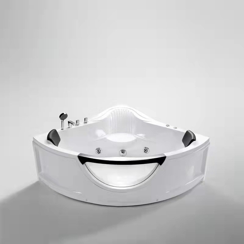 Front Decorating Glass SPA Tub Indoor Acrylic Corner Whirlpool Massage Bathtub for Outdoor